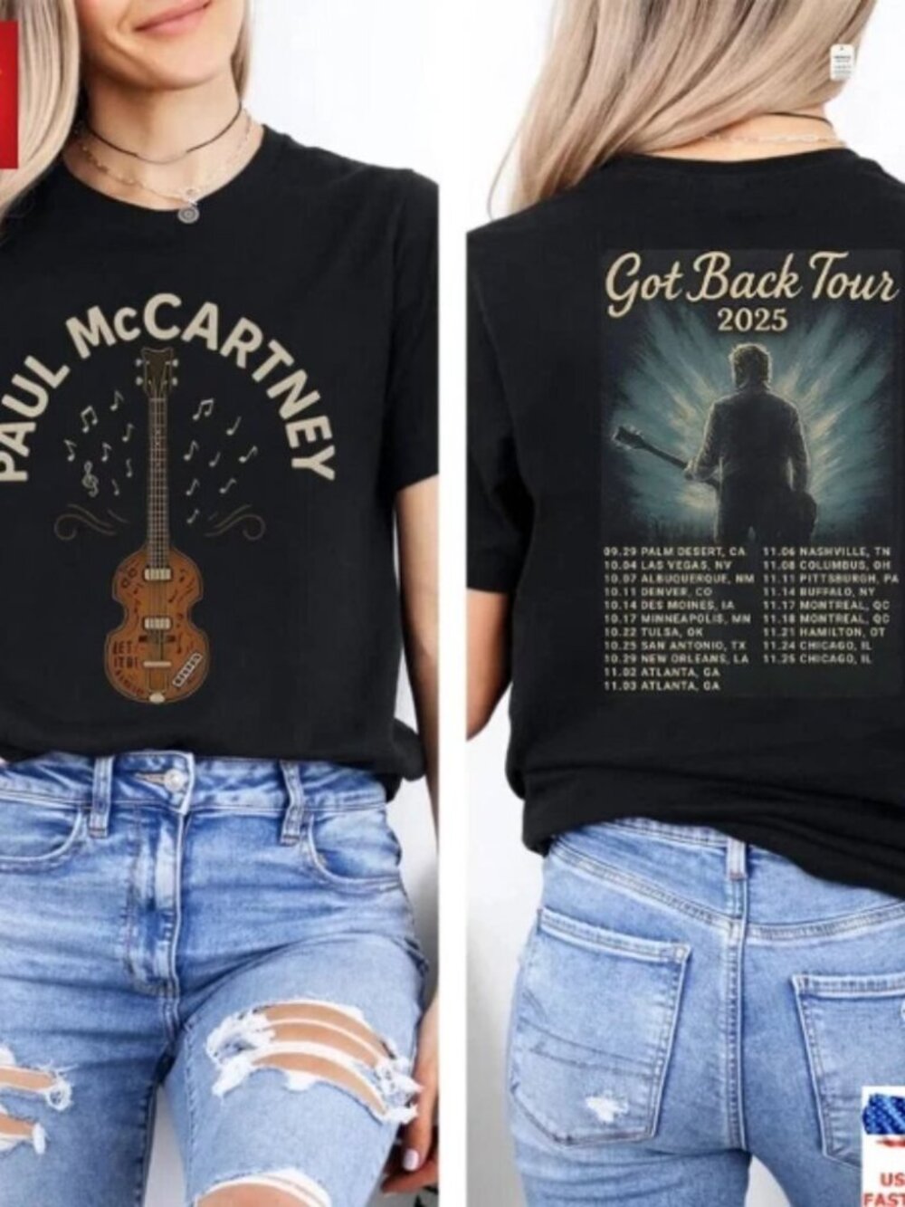 Paul McCartney Got Back 2025 T Shirt